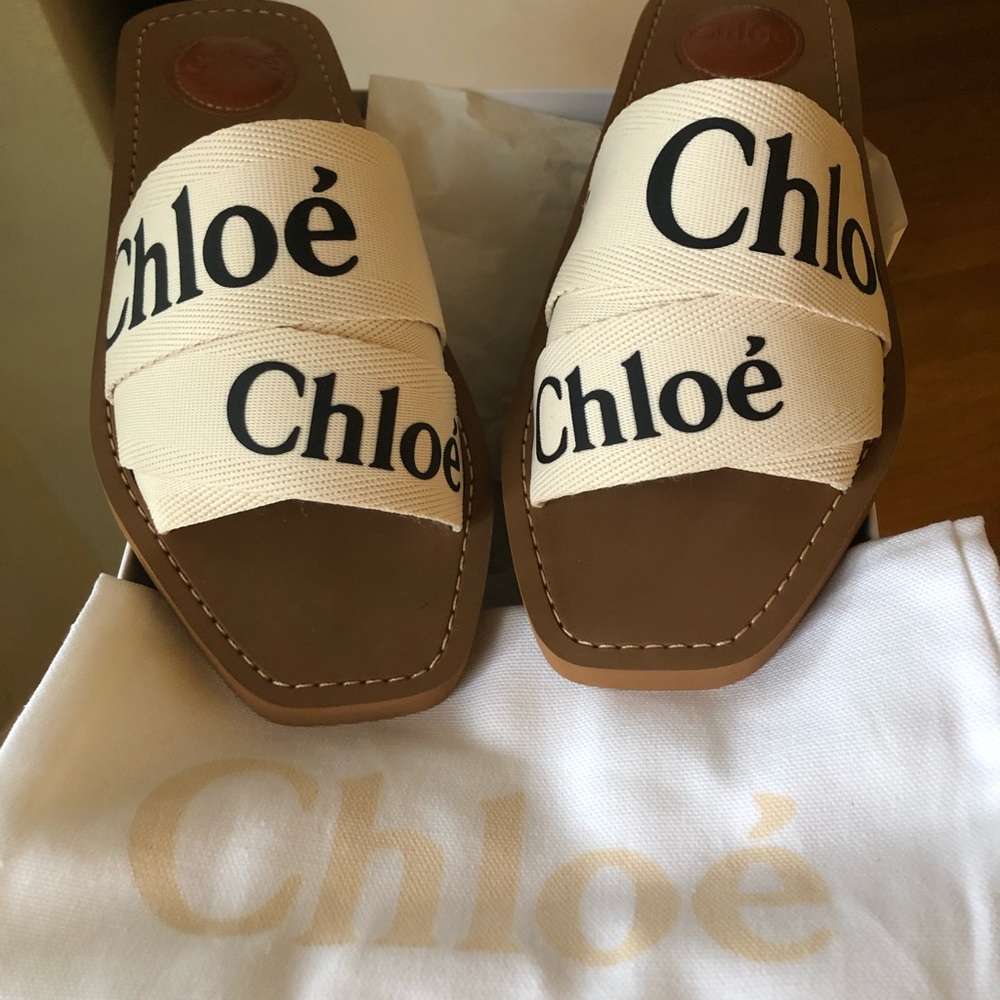 Chloe Woody Flat Sandals